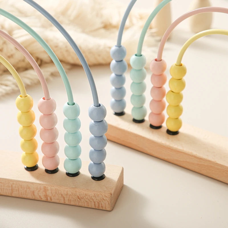 Hase und Eule Spielbogen Holz Regenbogen Montessori