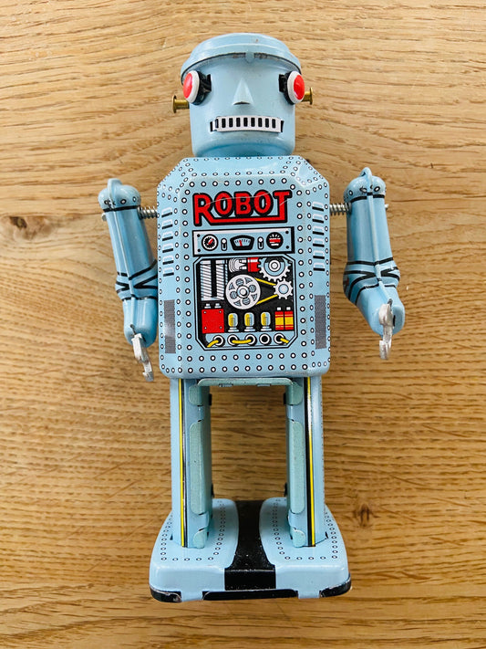   Hase und Eule Vintage Blechspielzeug Roboter 
